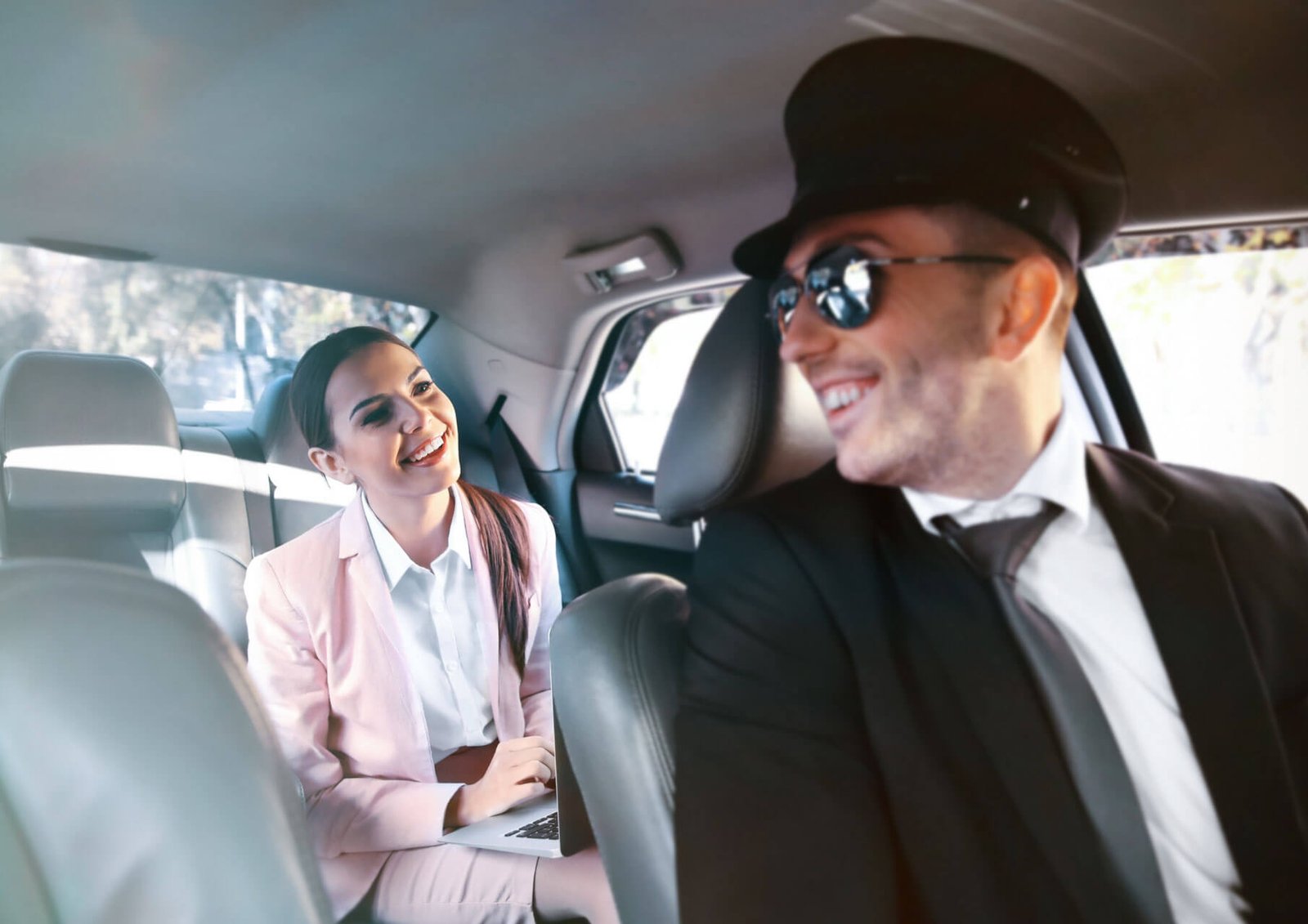 Chauffeur driving the client to the airport